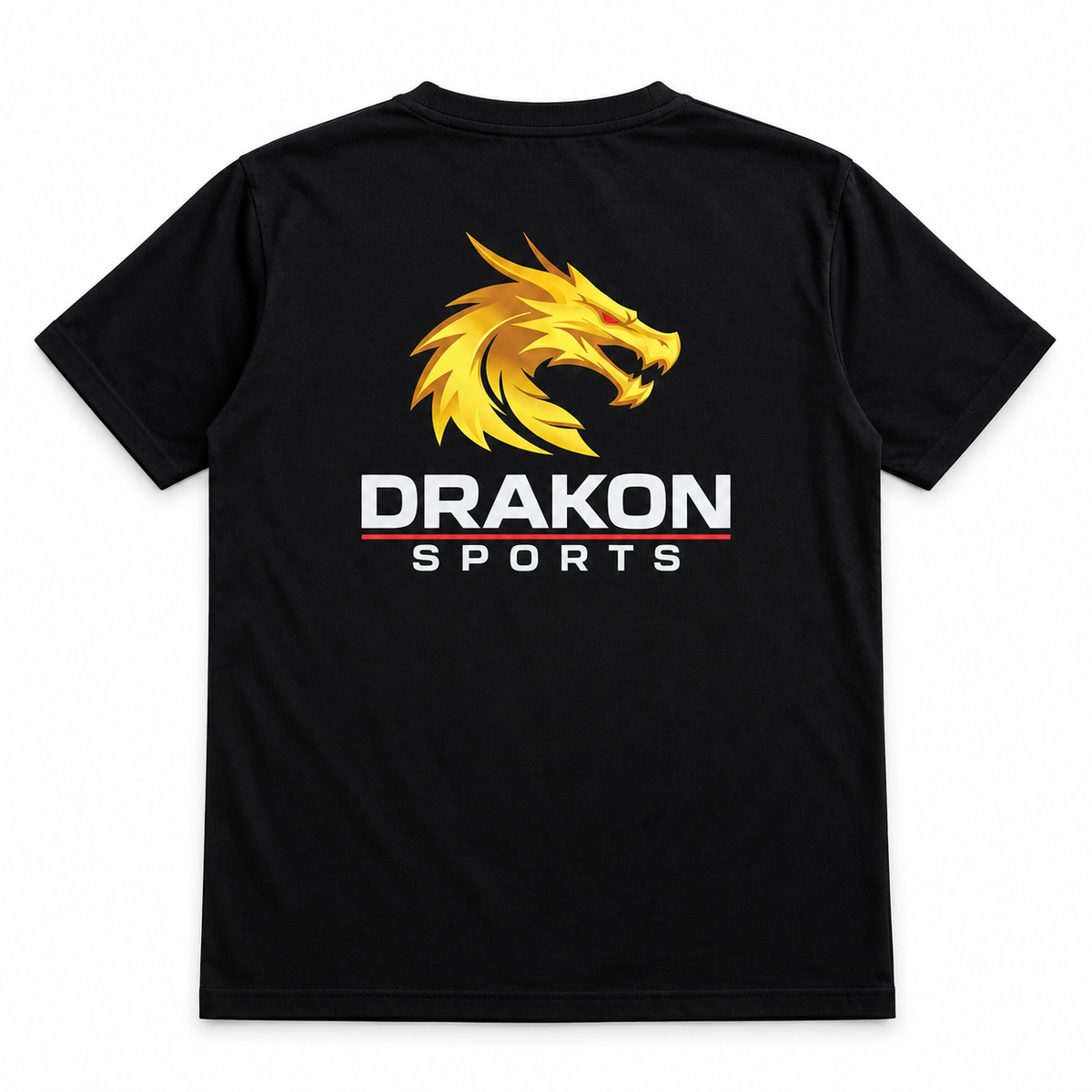 Drakon Sports Signature Logo T-Shirt – Black | 240 GSM 100% Cotton