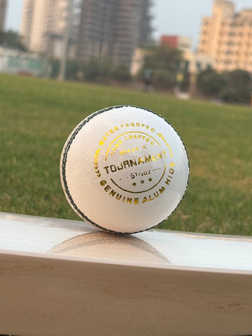 Tournament, Grade A, Water Proofed, Hand Crafted, Genuine Alum Hide, ICC Approved