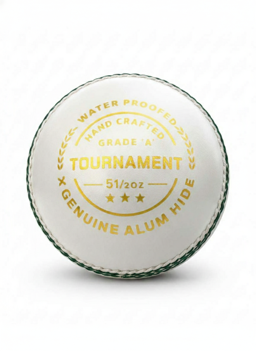 Tournament, Grade A, Water Proofed, Hand Crafted, Genuine Alum Hide, ICC Approved Pack Of 6