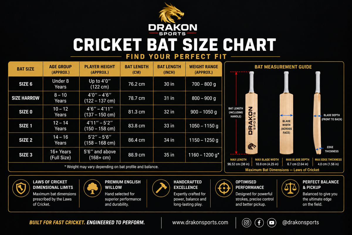 DRAKON AURA Apex Elite First Edition Grade 1 English Willow Cricket Bat – Limited Edition