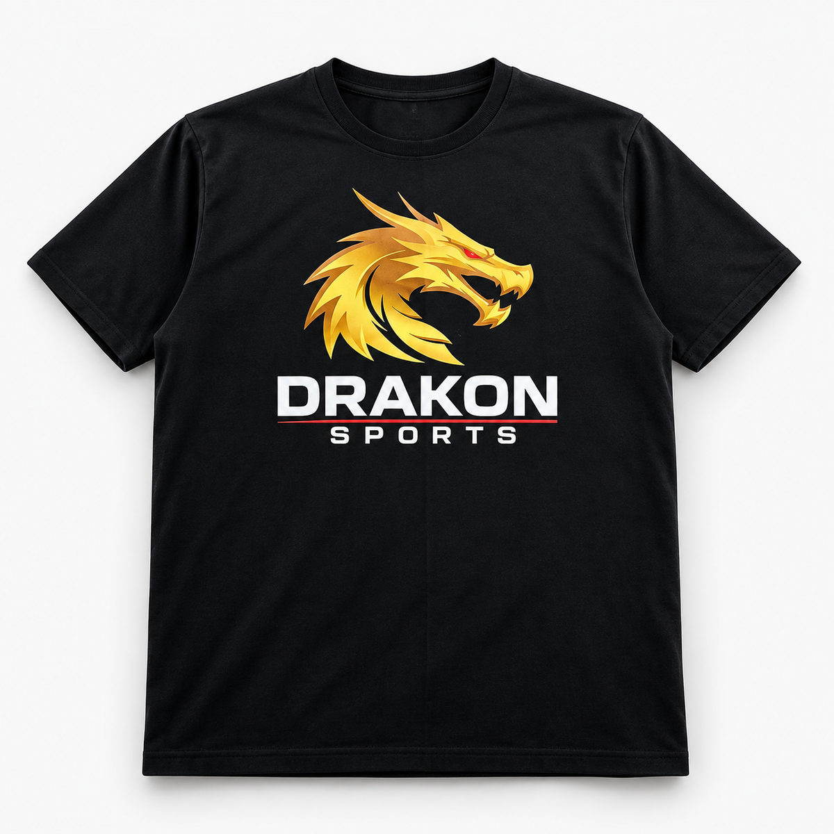 Drakon Sports Signature Logo T-Shirt – Black | 240 GSM 100% Cotton
