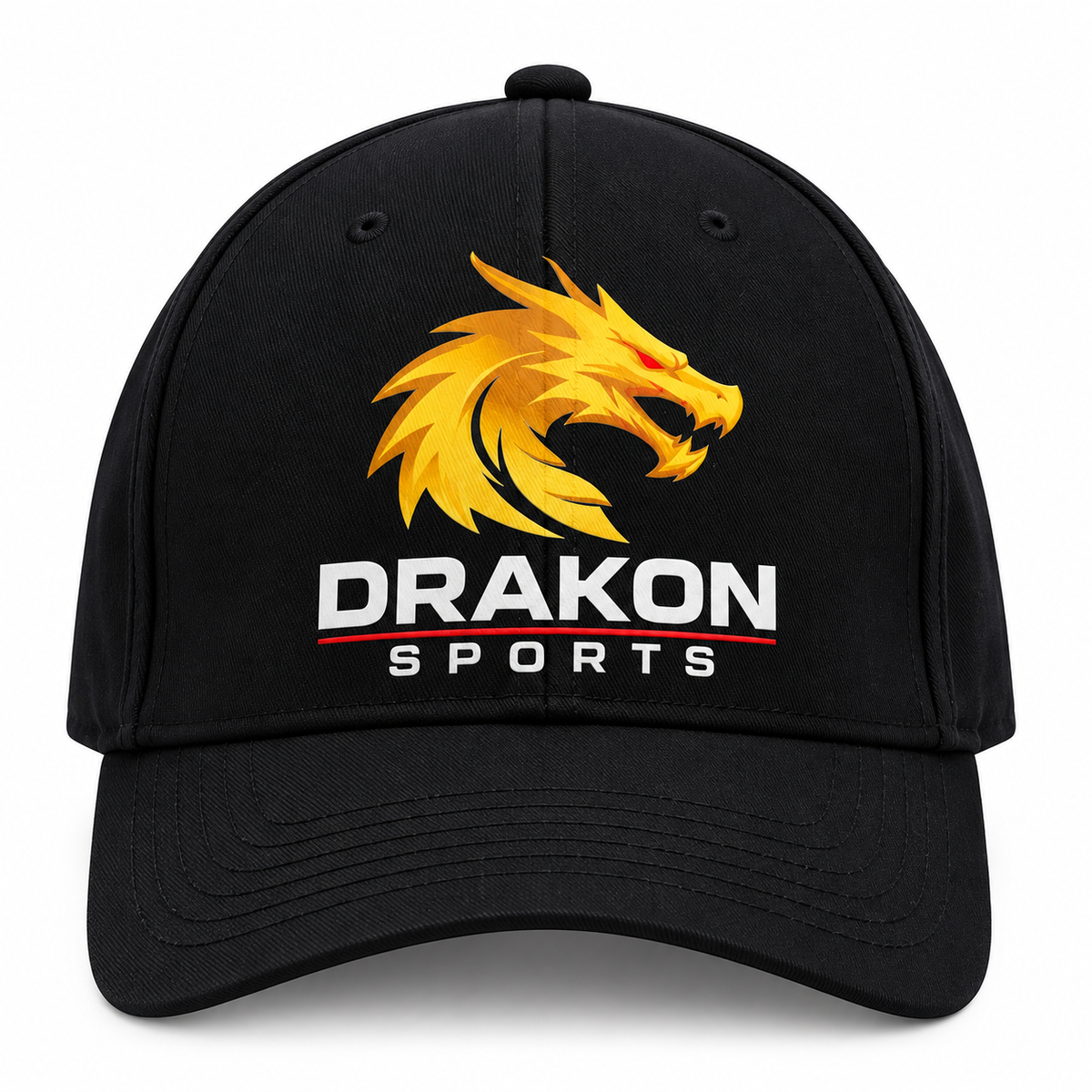 Drakon Sports Signature Logo Cricket Cap – Black | Adjustable