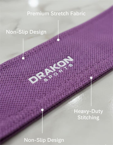Drakon Sports Fabric Resistance Band - Loop Hip Band for Women & Men for Hip, Legs, Stretching, Toning Workout. Mini Loop Booty Bands for Glutes, Squats Exercise Usable in-Home & Gym. (Purple (Heavy), Pink (Medium), Green (Light) ))