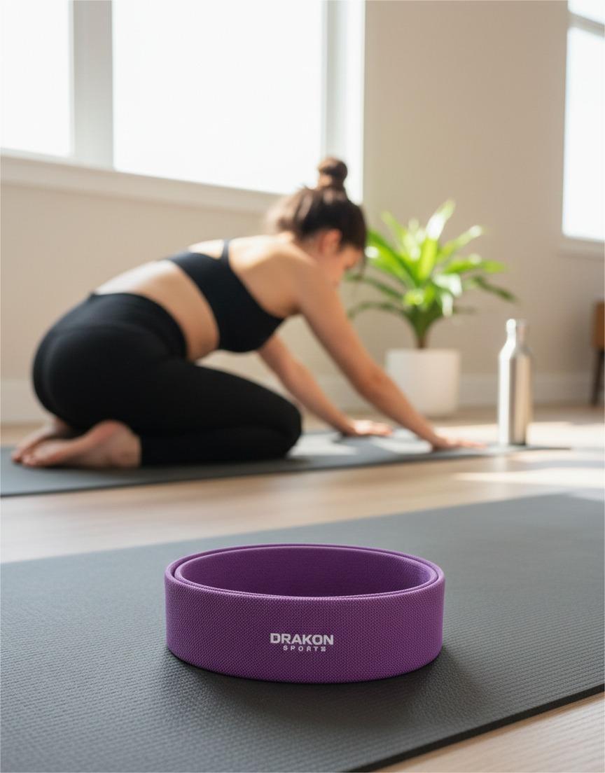 Drakon Sports Fabric Resistance Band - Loop Hip Band for Women & Men for Hip, Legs, Stretching, Toning Workout. Mini Loop Booty Bands for Glutes, Squats Exercise Usable in-Home & Gym. (Purple (Heavy), Pink (Medium), Green (Light) ))