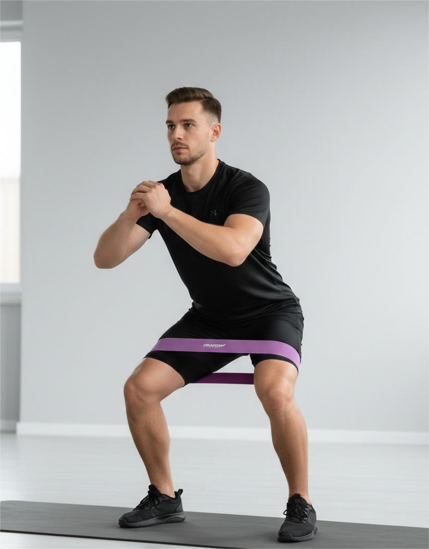 Drakon Sports Fabric Resistance Band - Loop Hip Band for Women & Men for Hip, Legs, Stretching, Toning Workout. Mini Loop Booty Bands for Glutes, Squats Exercise Usable in-Home & Gym. (Purple (Heavy), Pink (Medium), Green (Light) ))