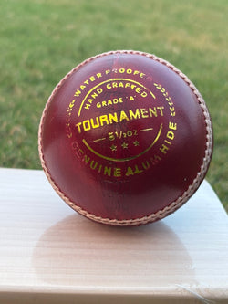 Tournament, Grade A, Water Proofed, Hand Crafted, Genuine Alum Hide, ICC Approved