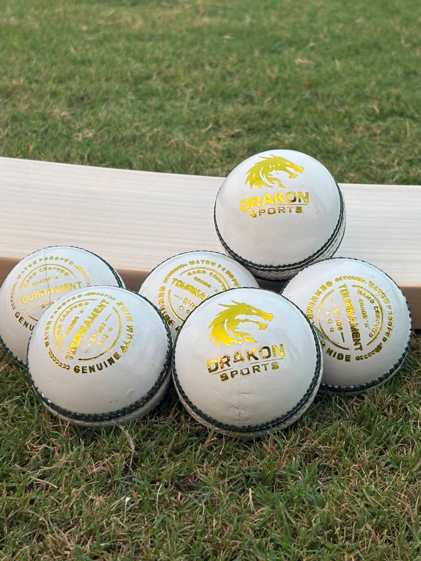 Tournament, Grade A, Water Proofed, Hand Crafted, Genuine Alum Hide, ICC Approved Pack Of 6