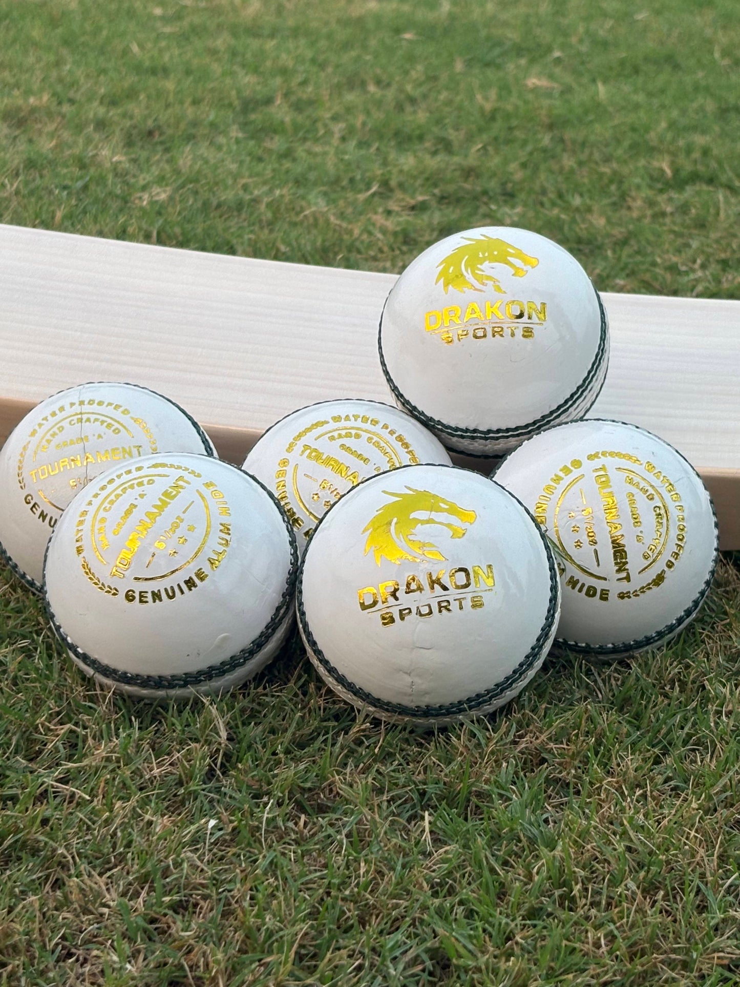 Tournament, Grade A, Water Proofed, Hand Crafted, Genuine Alum Hide, ICC Approved Pack Of 6