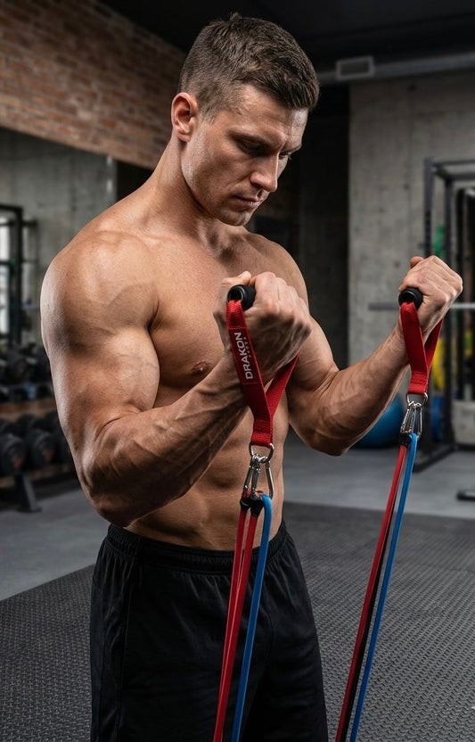 Resistance Bands Set for Exercise, Stretching and Workout Toning Tube Kit with Foam Handles, Door Anchor, Ankle Strap and Carry Bag for Men, Women