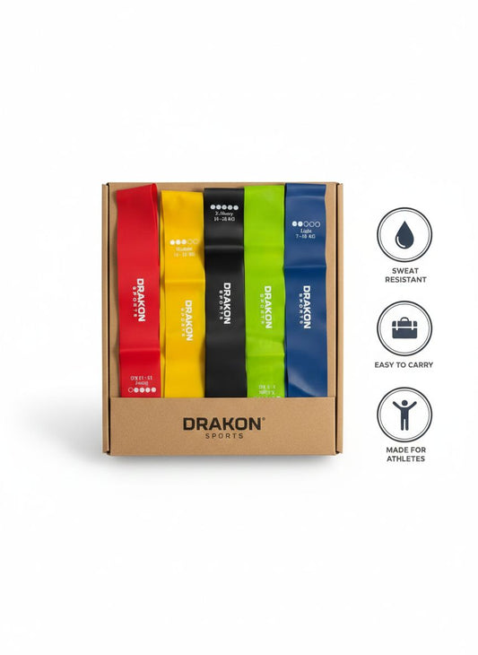 Resistance Bands Mini Loop Set (Pack of 5) Hip Band / Toning Exercise Band for Gym Booty Belt / Latex Band / Thera Band / Theraband for Fitness, Multicolor, (RMiniloop1)