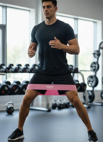 Drakon Sports Fabric Resistance Band - Loop Hip Band for Women & Men for Hip, Legs, Stretching, Toning Workout. Mini Loop Booty Bands for Glutes, Squats Exercise Usable in-Home & Gym. (Purple (Heavy), Pink (Medium), Green (Light) ))