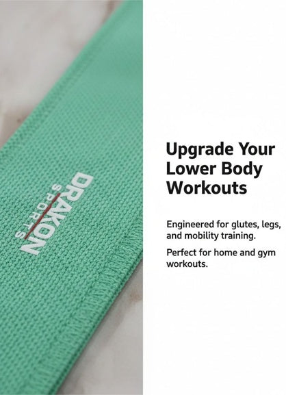 Drakon Sports Fabric Resistance Band - Loop Hip Band for Women & Men for Hip, Legs, Stretching, Toning Workout. Mini Loop Booty Bands for Glutes, Squats Exercise Usable in-Home & Gym. (Purple (Heavy), Pink (Medium), Green (Light) ))