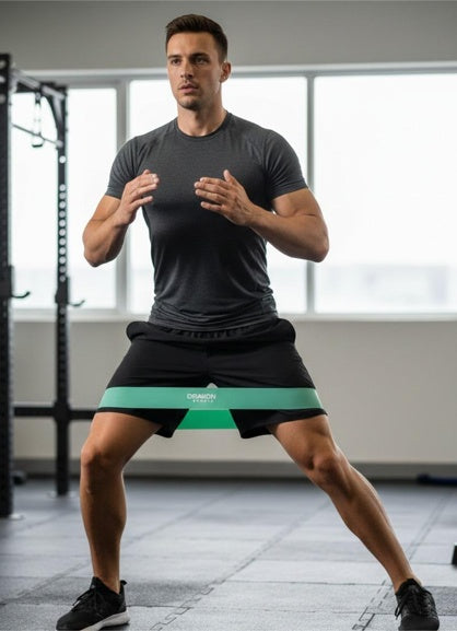 Drakon Sports Fabric Resistance Band - Loop Hip Band for Women & Men for Hip, Legs, Stretching, Toning Workout. Mini Loop Booty Bands for Glutes, Squats Exercise Usable in-Home & Gym. (Purple (Heavy), Pink (Medium), Green (Light) ))