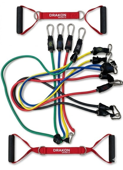 Resistance Bands Set for Exercise, Stretching and Workout Toning Tube Kit with Foam Handles, Door Anchor, Ankle Strap and Carry Bag for Men, Women