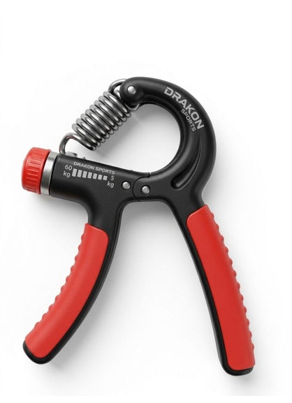 Drakon Sports Adjustable Hand Gripper with Rep Counter (5kg - 60kg) | Professional Power Gripper & Finger Exerciser for Men & Women | Forearm & Grip Strength Trainer (Black)