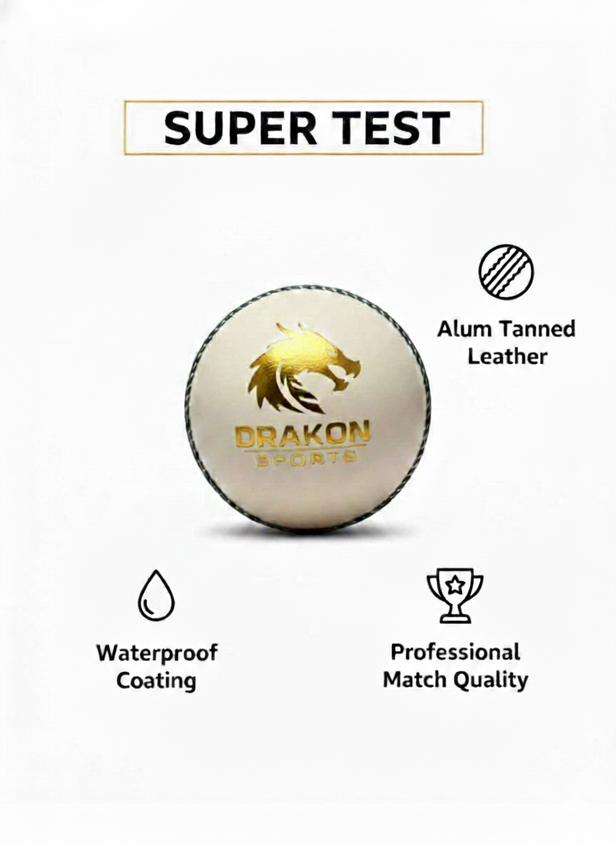 Super Test Cricket Leather Ball Pack of 6