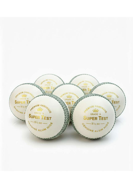 Super Test Cricket Leather Ball Pack of 6