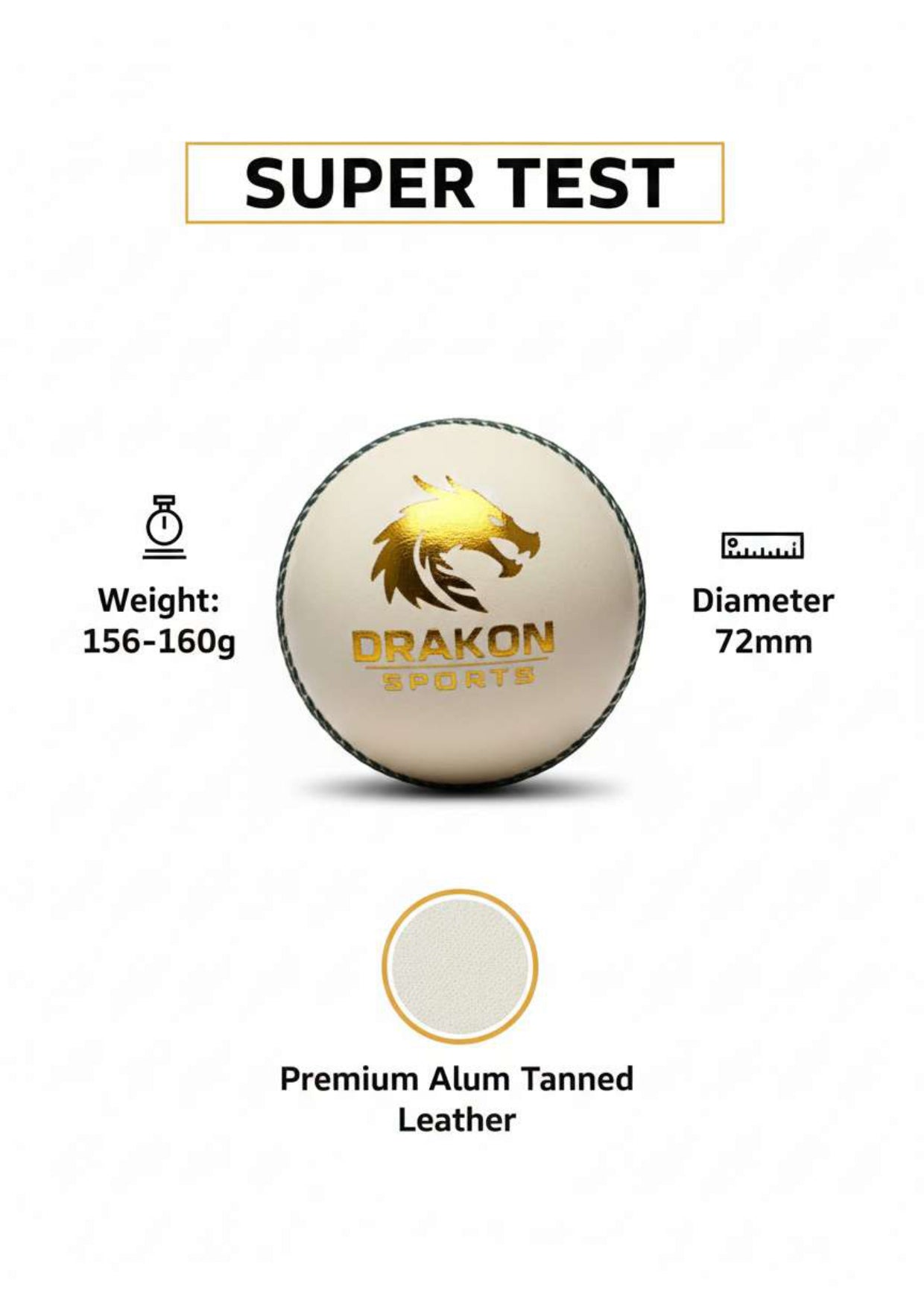 Super Test Cricket Leather Ball Pack of 6