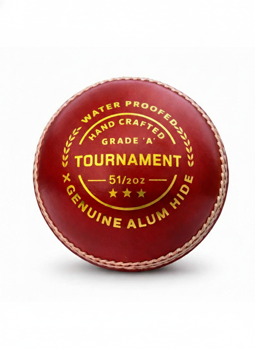 Tournament, Grade A, Water Proofed, Hand Crafted, Genuine Alum Hide, ICC Approved Pack Of 6