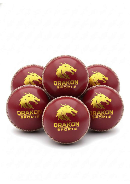 Tournament, Grade A, Water Proofed, Hand Crafted, Genuine Alum Hide, ICC Approved Pack Of 6